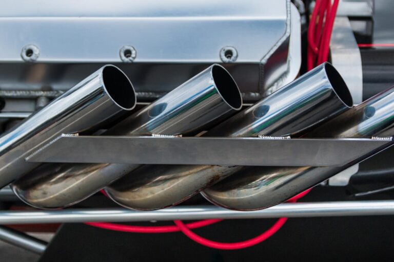 Sweet Manufacturing Signs of a Bad Rack and Pinion Photo 1 A shiny and new dragster exhaust system.