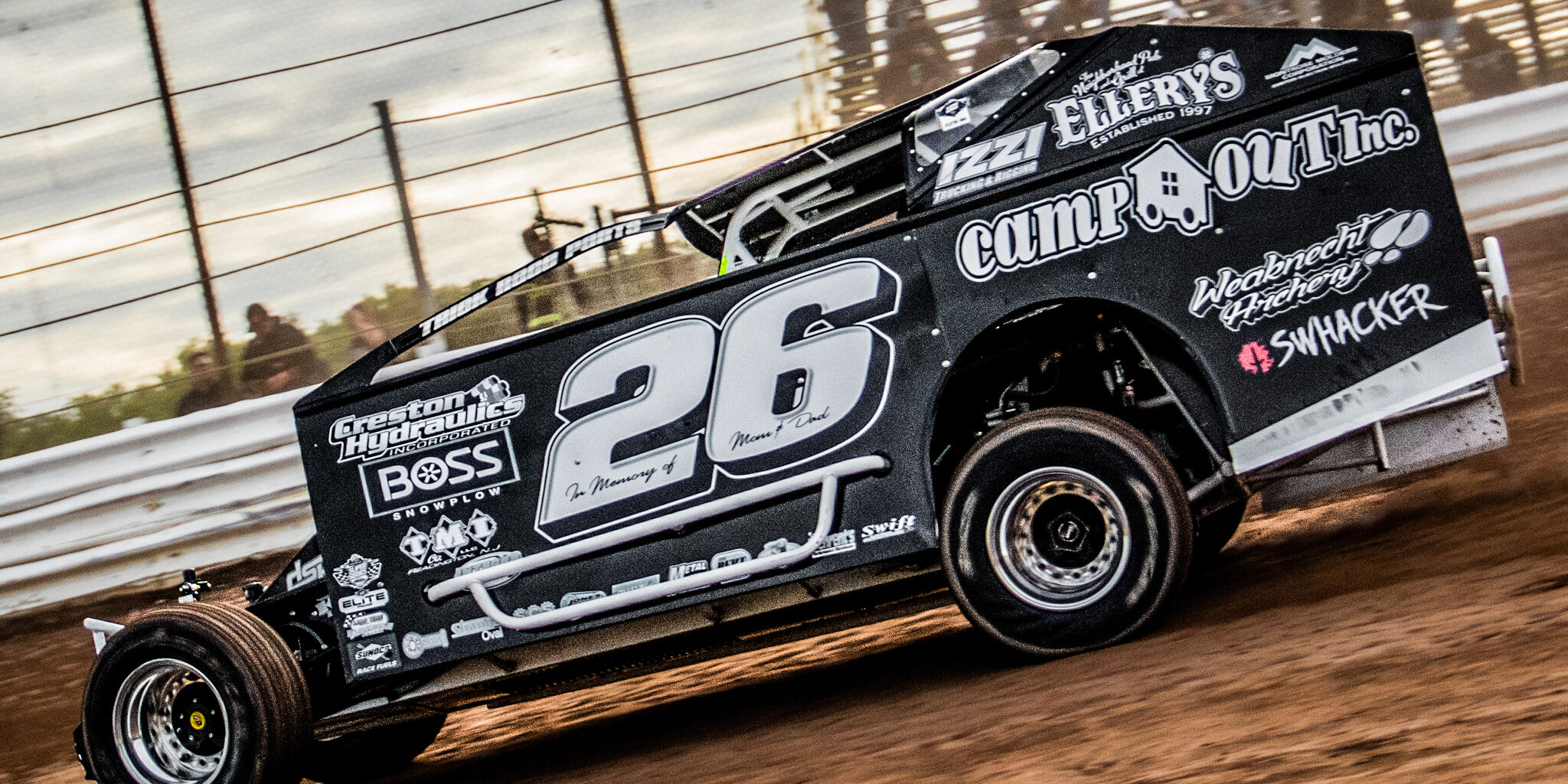 sweet 2 image of a race car on a dirt track